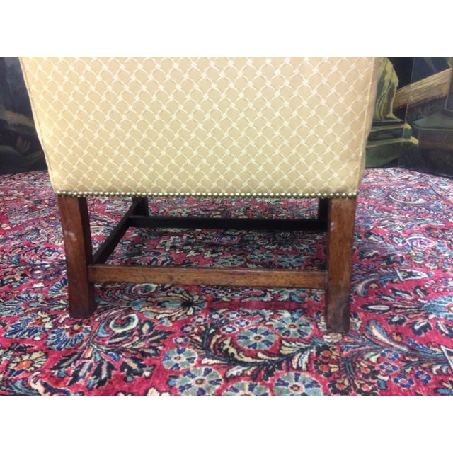 Vintage Arm Chair, Accent Chair, Gold Upholstery For Sale - Image 13 of 14