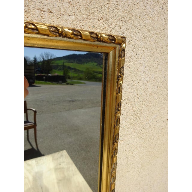 Wood and Gilded Stucco Mirror, 1950s For Sale - Image 12 of 14
