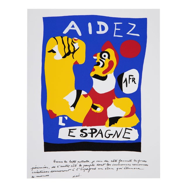 Joan Miro, Help Spain, Screenprint For Sale