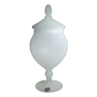 Opaline Murano Glass Container by Vincenzo Nason, 1970s For Sale