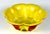 This is a beautiful Chinese Imperial Yellow Peking Glass lobed bowl with ruby red floral overlay, hand carved high relief...