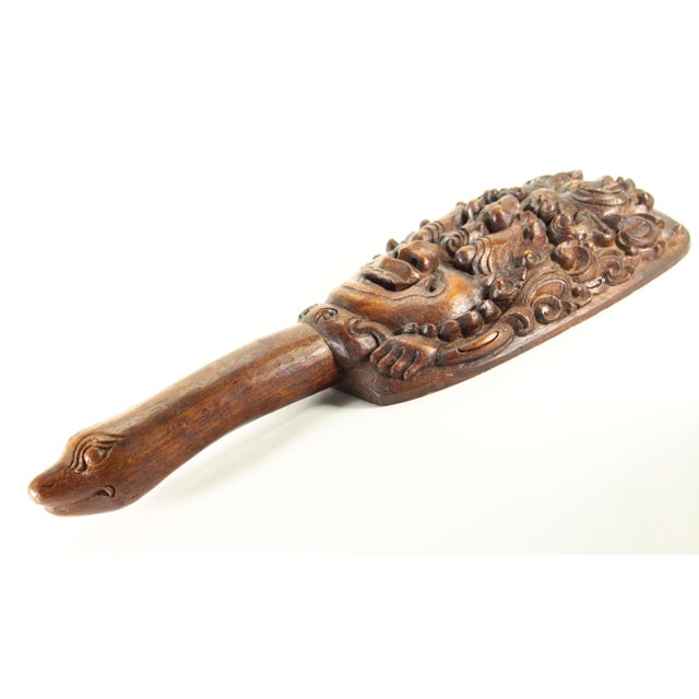 Brown 19th Century Carved Mahogany Rice Sheaf Paddle/Beater Panaptapan, Bali For Sale - Image 8 of 17