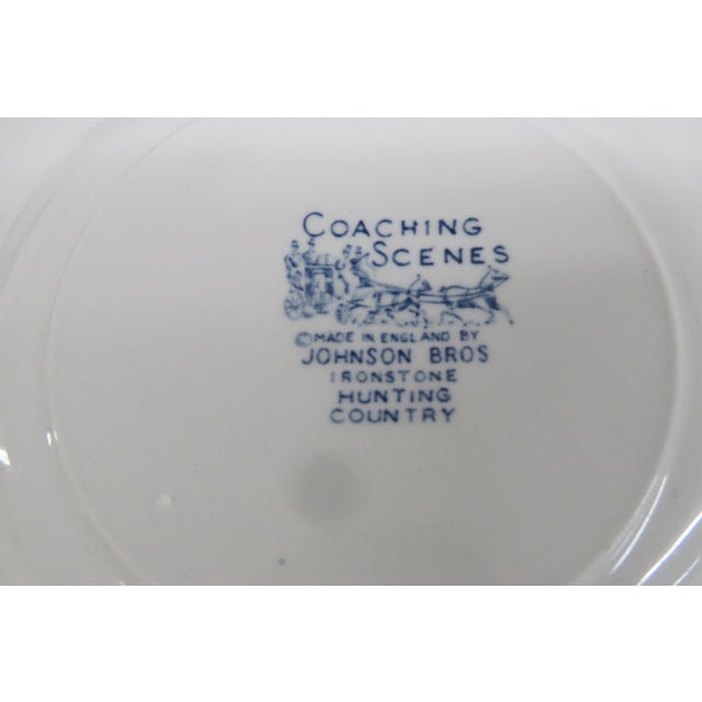 Late 20th Century Johnson Brothers Coaching Scenes Cup Saucer 3pc Made in England Ironstone 4804b For Sale - Image 11 of 18