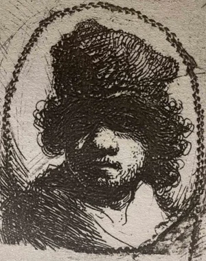 After Rembrandt, Self-Portrait, Etching, 19th Century