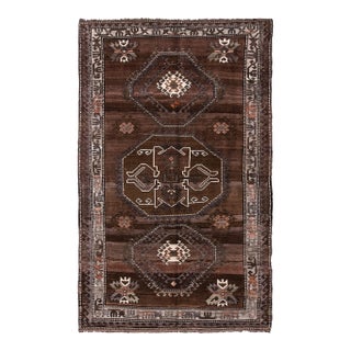 Large Vintage Brown Turkish Kars Rug - 7`5" X 12`4" For Sale
