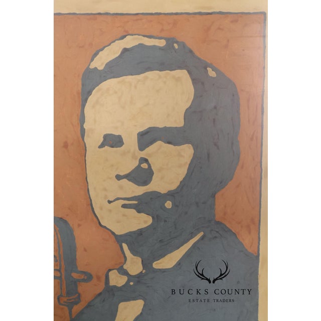 Double Matted Wood Framed Lithograph of Gustav Stickley Portrait For Sale - Image 13 of 18