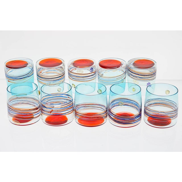 Young Collection Tumblers from Cenedese Murano, 1960s, Set of 10 For Sale - Image 16 of 18