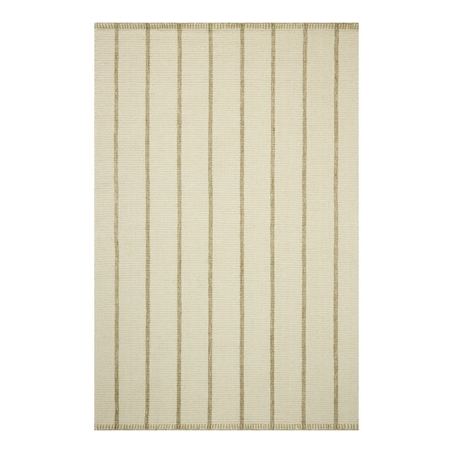 Amber Lewis x Loloi Harlan Ivory / Sage 7'-9" x 9'-9" Area Rug For Sale
