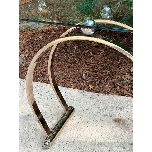 Metal Post Modern Style Console Table For Sale - Image 7 of 11