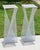 A striking pair of Vintage 1960s Mathieu Matégot Style Sculptural Perforated Metal Pedestals, these exceptional Mid-...