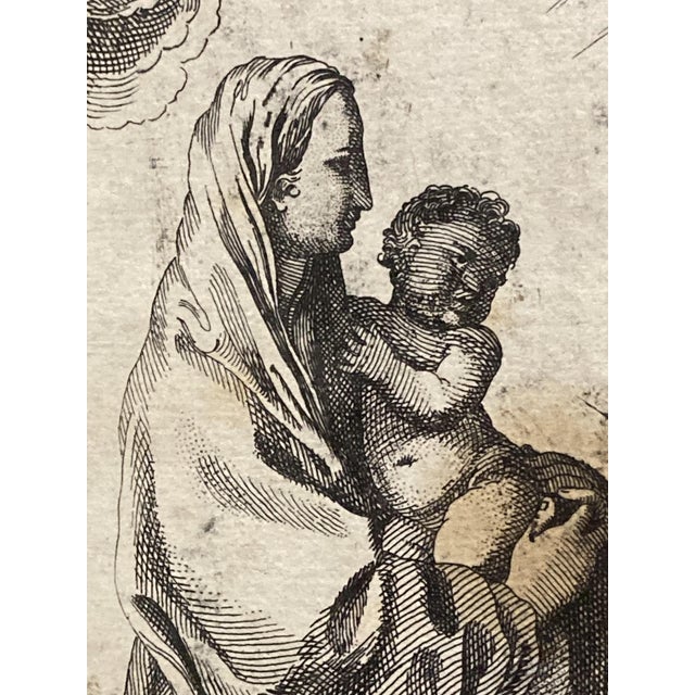 Christoph Weigel l'Ancien, Apparition of the Virgin to Saint Luke, 1800s, Engraving and Etching, Paper For Sale - Image 12 of 18