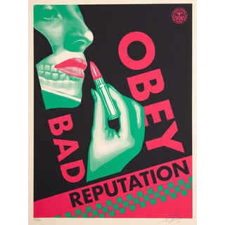 Shepard Fairey, Bad réputation (Black edition), Lithograph For Sale