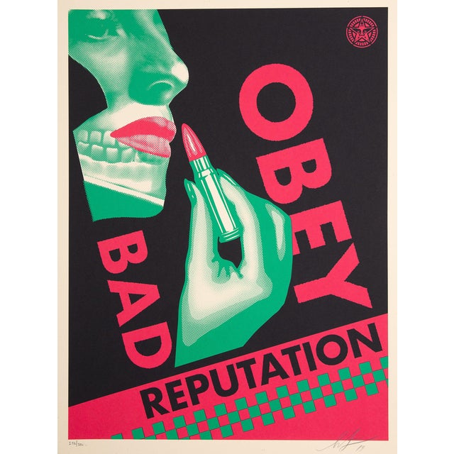 Shepard Fairey, Bad réputation (Black edition), Lithograph For Sale