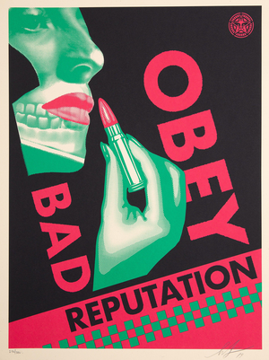 Shepard Fairey, Bad réputation (Black edition), Lithograph