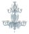 Venetian Azure Style Murano Glass Chandelier with Leaves by Simoeng For Sale