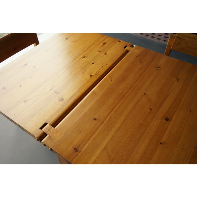 Pine Dining Set by Edwin Helseth for Stange Bruk, 1960s, Set of 5 For Sale - Image 9 of 18