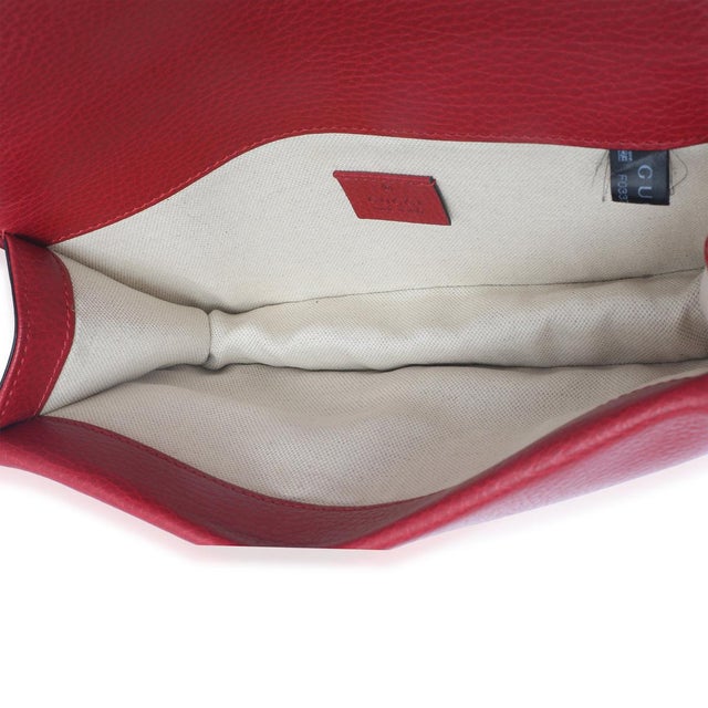Red Pebbled Calfskin Small Dionysus Shoulder Bag For Sale - Image 9 of 9
