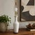 1970s Mid Century Modern White Ceramic Table Lamp, Wood Base 29" Rewired For Sale - Image 9 of 11