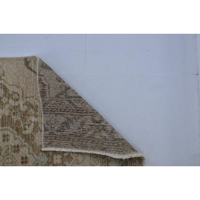Turkish 0ushak Vintage Handknotted Hallway Rug For Sale - Image 3 of 10