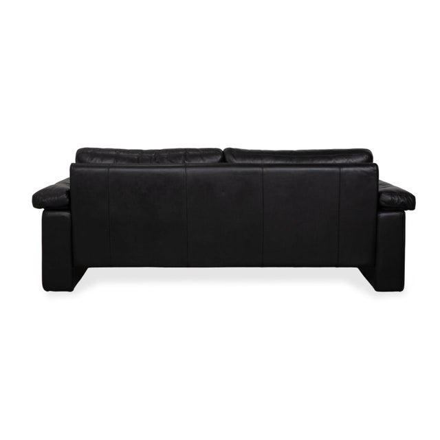 Black Leather Conseta Two-Seater Sofa from COR For Sale - Image 9 of 11