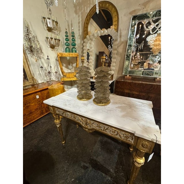 Pair of Murano Fume’ Glass “Ruffle” Lamps For Sale In Dallas - Image 6 of 6