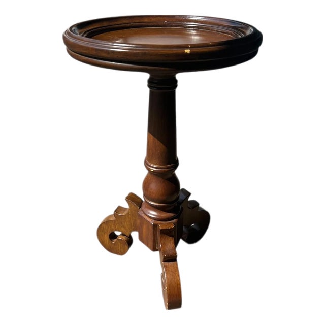 Solid Wood Taboret Side Table For Sale