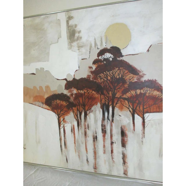 Mid 20th Century "Sunrise" Abstract Landscape Lee Reynolds Painting, Framed For Sale - Image 4 of 12