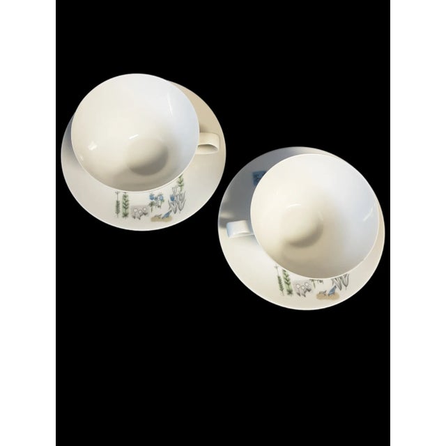 Mid-Century Modern Mid 20th Century Rosethal Cups and Saucers Set- 4 Pieces For Sale - Image 3 of 4