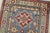Kazak Runner 2’8” X 9’8” Blue Wool Tribal Hand-Knotted Oriental Rug For Sale In Philadelphia - Image 6 of 12