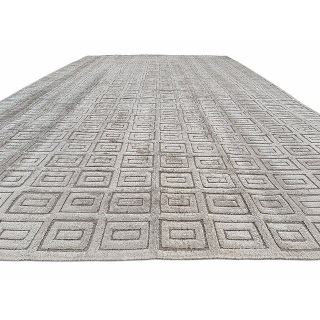 Rh Rajouri Silk & Wool Rug – 12' × 15' Bronze | Silk | Hand-Knotted | 100 Knots Per Square Inch | Made in Nepal For Sale - Image 11 of 18