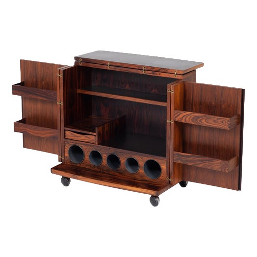 Danish Rosewood Bar Cabinet by Illum Wikkelsø, 1960s For Sale