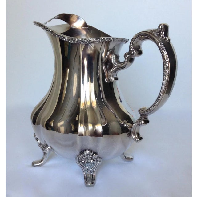1970s Vintage C.1970's Silver Plate Towle Silversmith Co. Large Water Carafe For Sale - Image 5 of 11