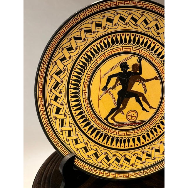 Ceramic Ancient Greek Style Charger With Olympian Runners For Sale - Image 7 of 12