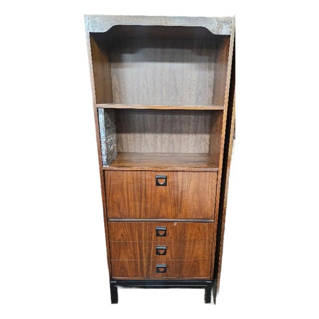 Vintage Drexel Mid-Century Modern Secretary Bookcase & Wall Unit For Sale