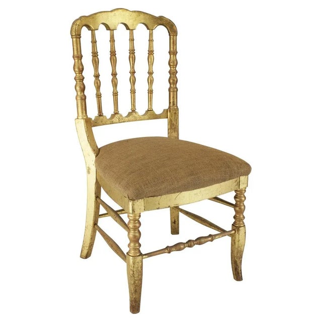 Wood French Gold Leaf Chiavari Style Chair, 1960s For Sale - Image 7 of 7