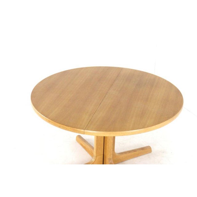 Round Extendable Oak Nordenskov Dining Table For Sale - Image 15 of 16