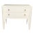 White Serpentine Two Drawer Accent Chest For Sale