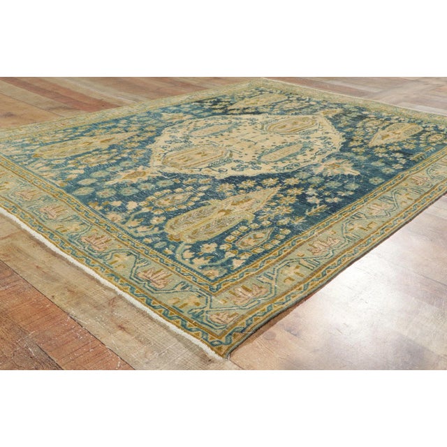Textile Mid 20th Century Rustic Vintage Persian Afshar Rug, 04'09 X 06'06 For Sale - Image 7 of 10