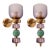 1990s Purple and Green Murano Glass Sconces - a Pair For Sale