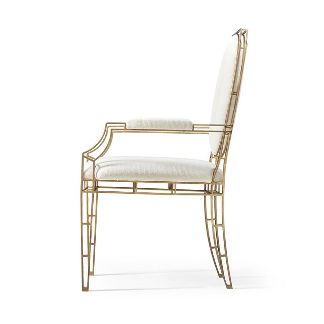 Bronze Contemporary Openwork Steel Arm Chairs - a Pair For Sale - Image 8 of 9