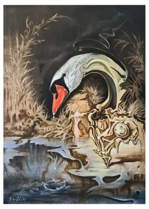 Vadim Kovalev, Swan, 2014, Oil on Canvas