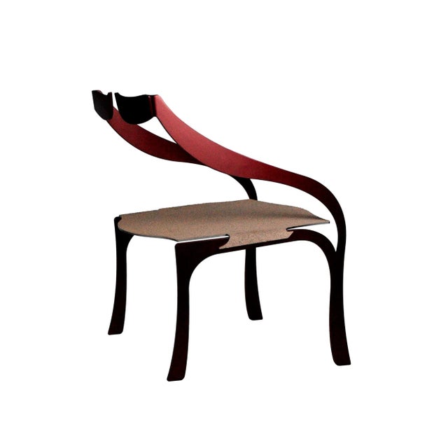 Maroon Poltrona Break Chair by William Mulas For Sale - Image 8 of 8