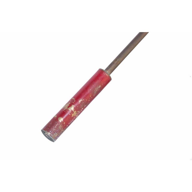 Vintage Adjustable Floor Lamp with Red Enameled Shade by Stilnovo, Italy For Sale - Image 4 of 7