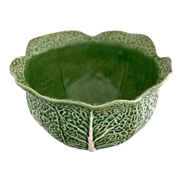 Vintage Bordallo Pinheiro Green Cabbage Leaf Bowl Chairish