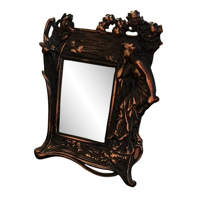 1980s Art Nouveau Table Mirror For Sale