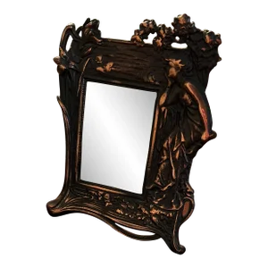 1980s Art Nouveau Table Mirror