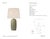 Chapman & Myers by Visual Comfort Signature Samara 30" Table Lamp in Dusted Mint with Linen Shade Designer: Chapman &...