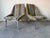 Thayer Coggin Geometric Fabric Upholstery Lounge Chairs With Chrome Legs – A Pair For Sale - Image 4 of 18