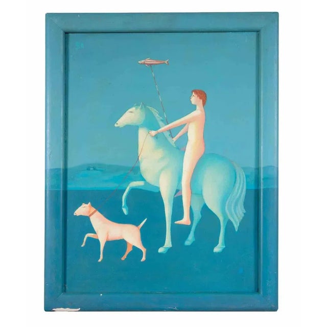 Contemporary Unknown, Direction Indicated, Oil Painting, 1990s For Sale - Image 3 of 5