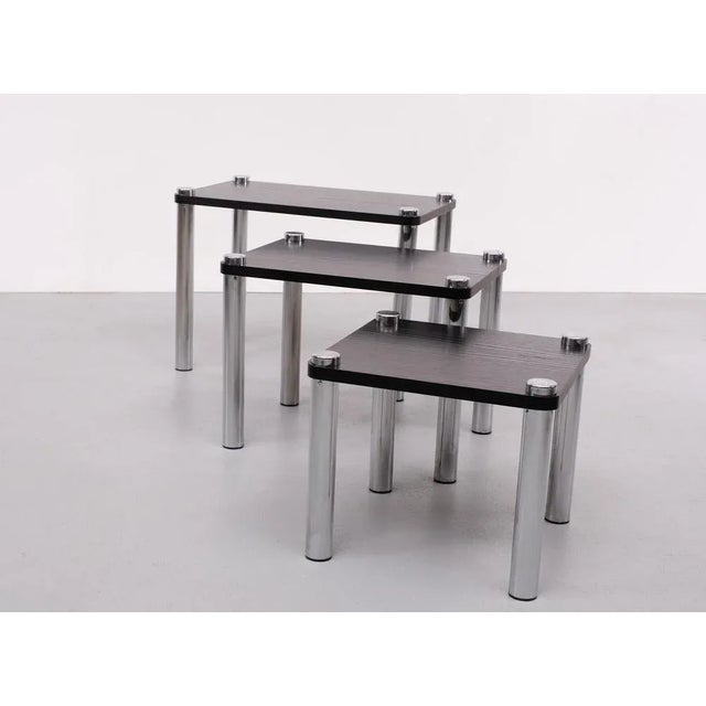 Space Ace Nesting Tables, France, 1978, Set of 3 For Sale - Image 3 of 8